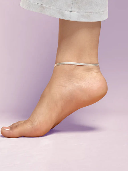 Silver Snake  Anklet