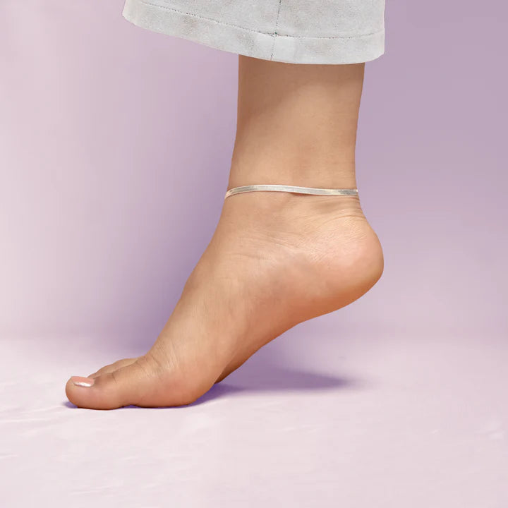 Silver Snake  Anklet